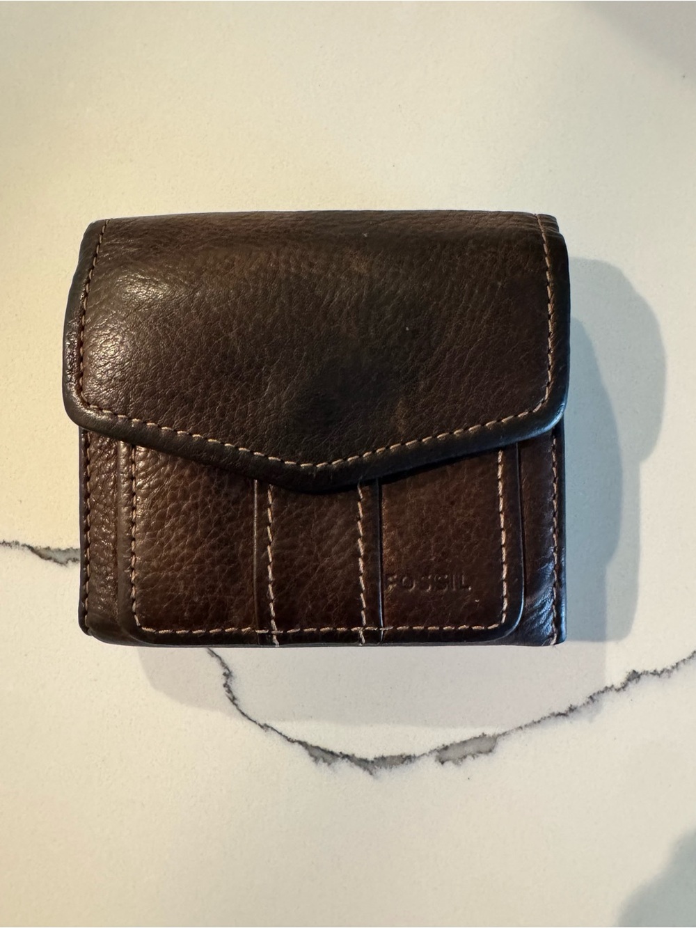 Fossil Dark Brown Leather Wallet
